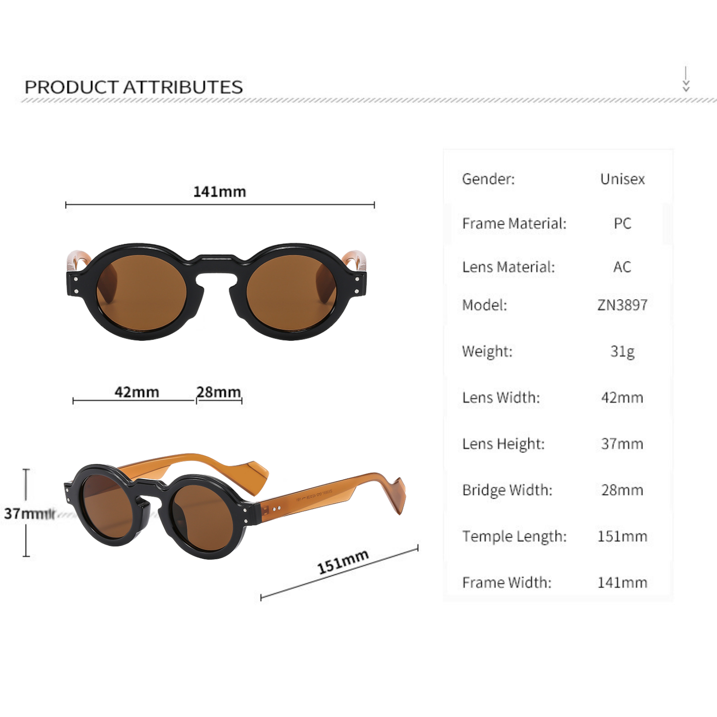 A- Amber-Brown Sunnies