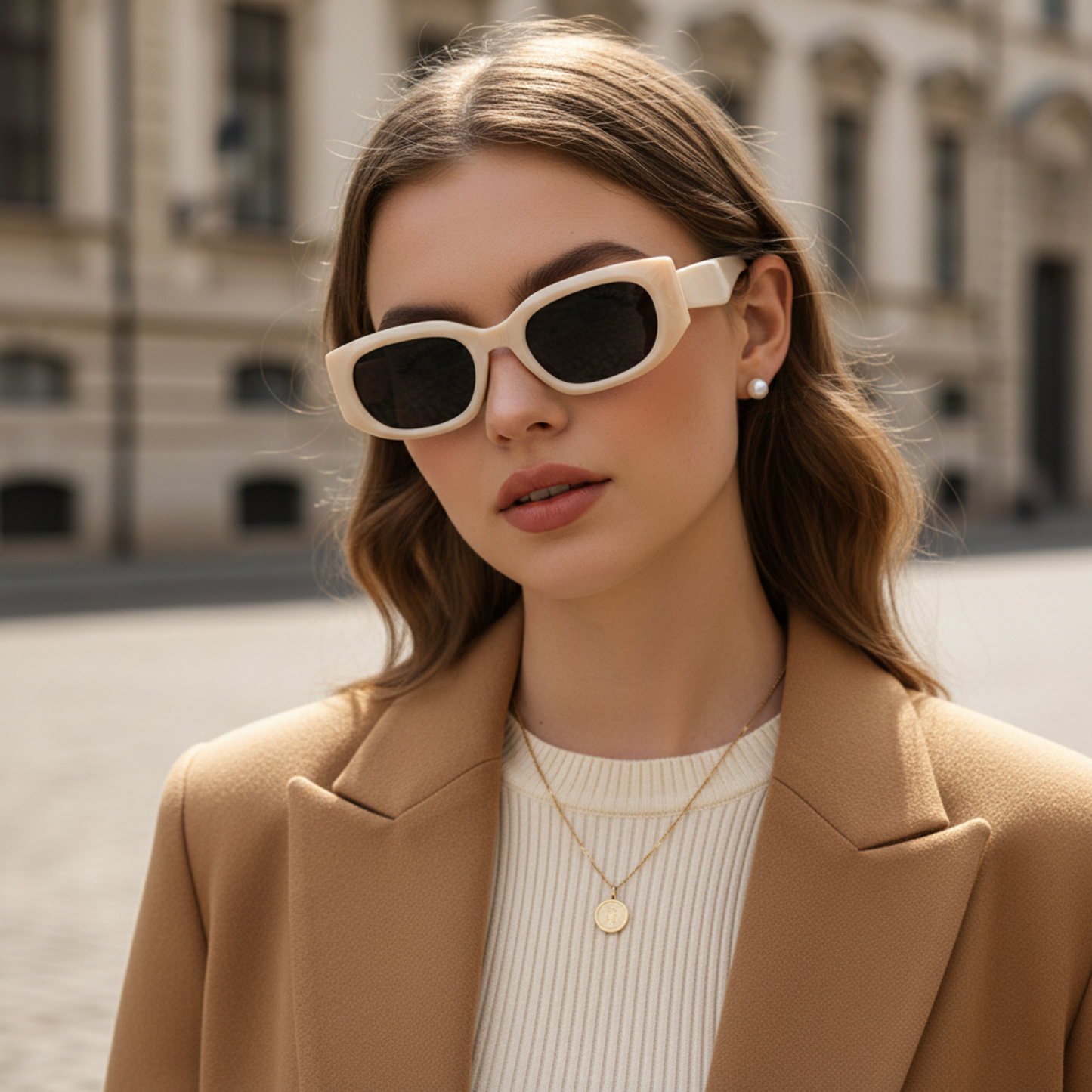 Hadley Beige White Sunnies