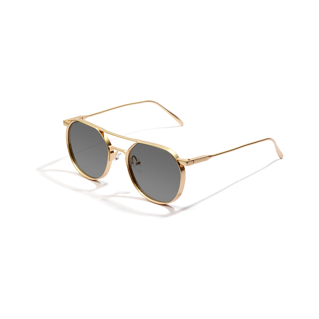 Atlas Golden Frame Polarized Sunglass