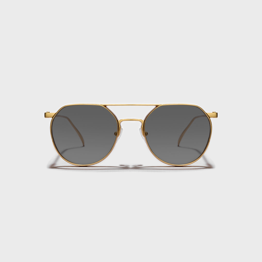 Atlas Golden Frame Polarized Sunglass